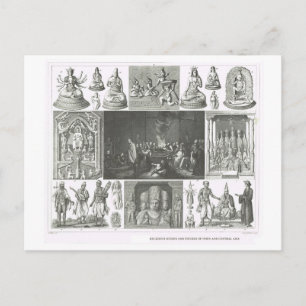 Religious scenes India and Central Asia Postcard