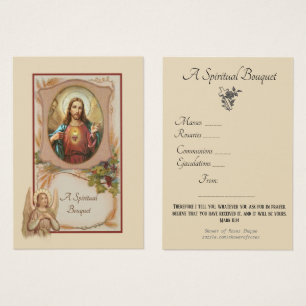 Religious Spiritual Bouquet Prayer Holy Card