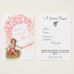 Religious Spiritual Bouquet Prayer Holy Card