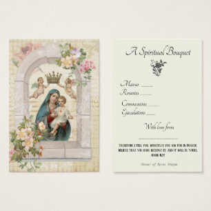 Religious Spiritual Bouquet Prayer Holy Card
