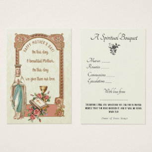 Religious Spiritual Bouquet Prayer Holy Card