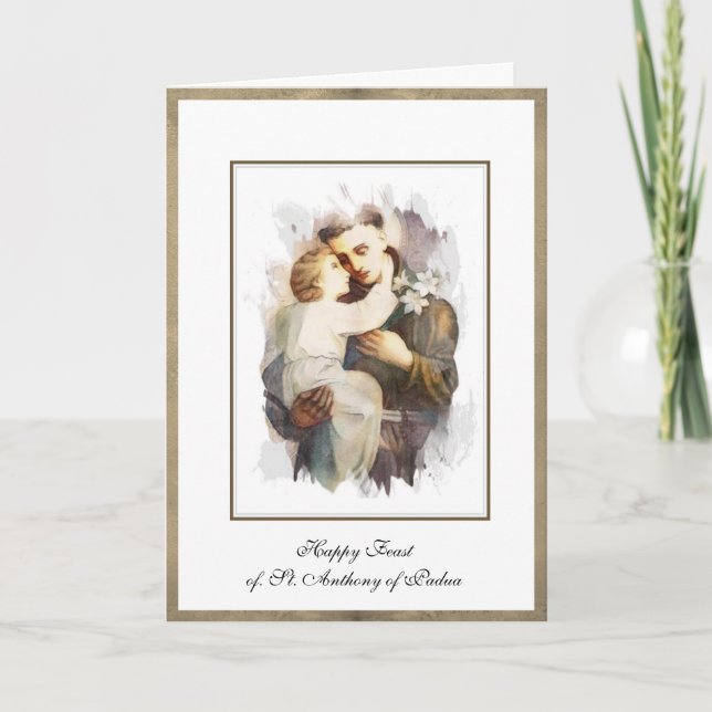Religious St. Anthony of Padua Child Jesus Card (Front)