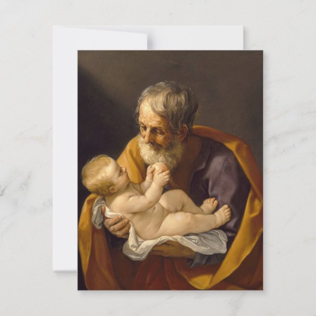 Religious St. Joseph Christmas Card (Front)