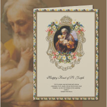 Religious St. Joseph Feast Catholic Prayer Card