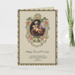 Religious St. Joseph Feast Catholic Prayer Card