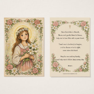 Religious St. Maria Goretti Prayer Floral