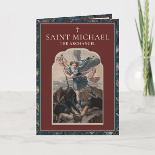 Religious St. Michael Archangel Prayer Catholic Card