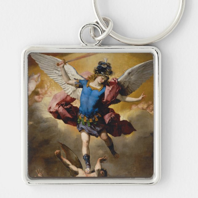Religious St. Michael the Archangel Key Ring (Front)