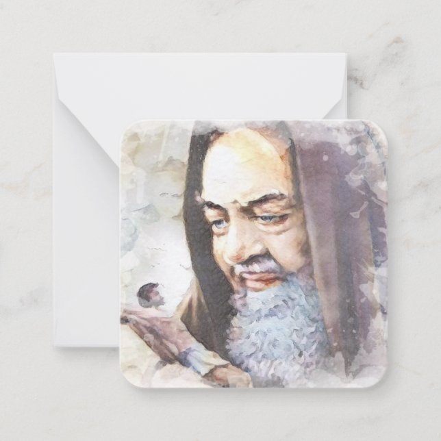 Religious St. Padre Pio Catholic Priest Quote Card (Front)