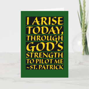Religious St. Patrick's Day Catholic Saint Prayer Card