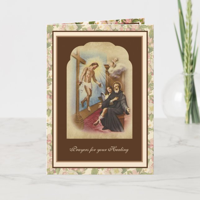 Religious St. Peregrine Cancer Healing Prayer Card (Front)