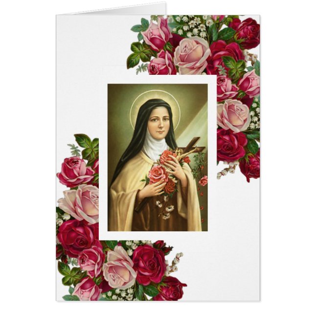 Religious St. Therese Carmelite Nun Roses  (Front)