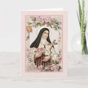 Religious St. Therese Carmelite Nun Vintage Card