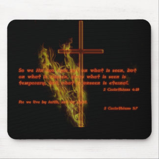 Religious Style Black Mouse Pad
