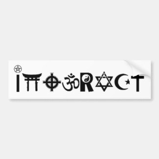 religious symbol interact bumper sticker