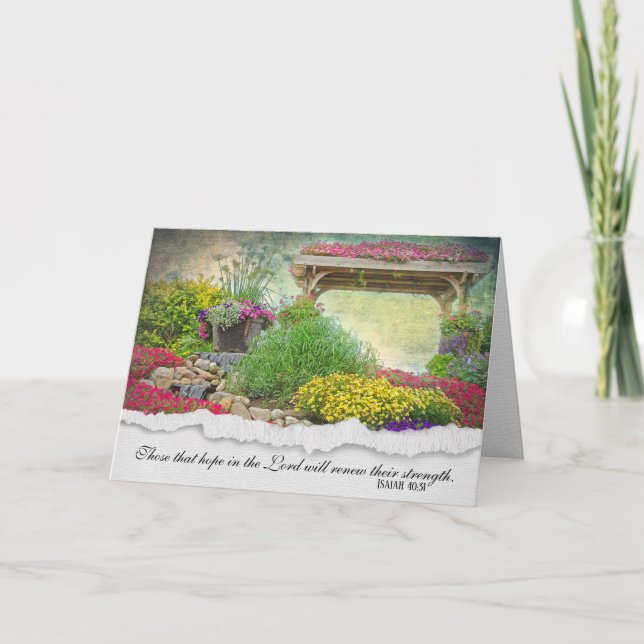 religious sympathy-summer garden card (Front)