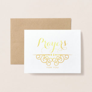 Religious Sympathy Thinking of You Prayers Foil Card