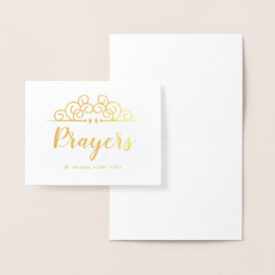 Religious Sympathy Thinking of You Prayers Foil Card