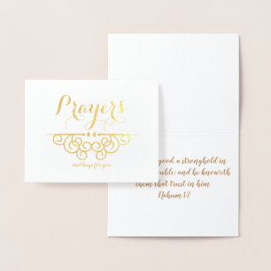 Religious Sympathy Thinking of You Prayers Foil Card
