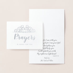 Religious Sympathy Thinking of You Prayers Foil Card