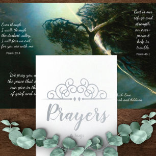 Religious Sympathy Thinking of You Prayers & Hugs  Foil Card
