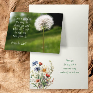 Religious Teachers Thank You Card