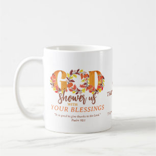 Religious Thanksgiving Faith Bible Quote Coffee Mug