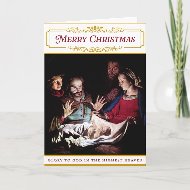 Religious Themed Nativity Card (Front)