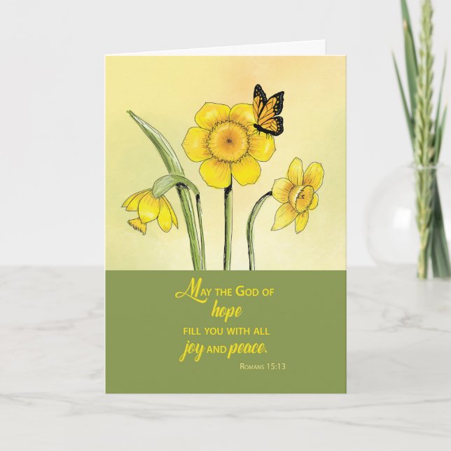 Religious Thinking of you Scripture Blessings Card (Front)