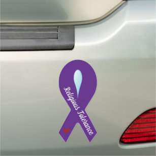 Religious Tolerance Awareness Ribbon Car Magnet