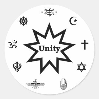 Religious Unity Decal Classic Round Sticker