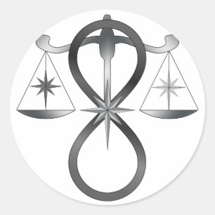 Religious Unity God Symbol Pagan Monochrome Classic Round Sticker
