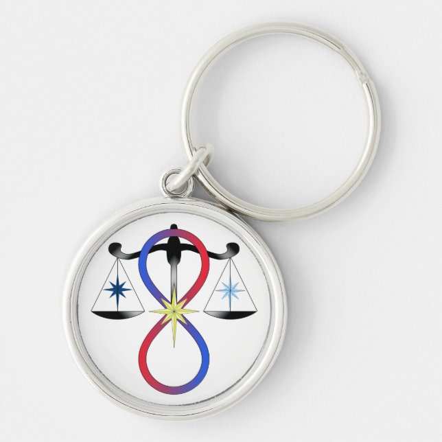 Religious Unity God Symbol Pagan Spirituality Key Ring (Front)