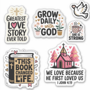 Religious Valentine Precut Stickers