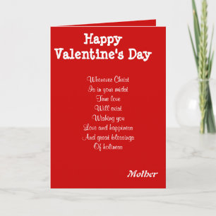 Religious valentine's day mother holiday card