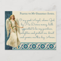 Religious Vintage Guardian Angel prayer