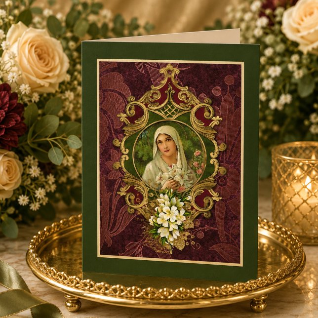 Religious Vintage Virgin Mary Birthday Scripture Card (Creator Uploaded)