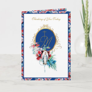 Religious Virgin Mary Friendship Rosary Catholic Card