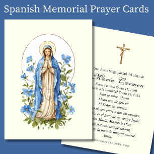 Religious Virgin Mary Funeral Memorial Prayer 