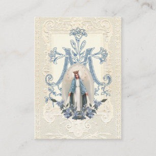 Religious Virgin Mary  Funeral Prayer  Place Card