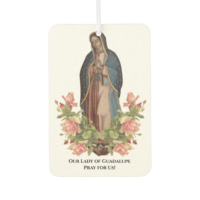 Religious Virgin Mary Guadalupe Catholic Spanish Car Air Freshener (Front)