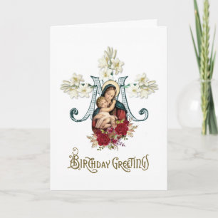Religious Virgin Mary Jesus Catholic Vintage Card