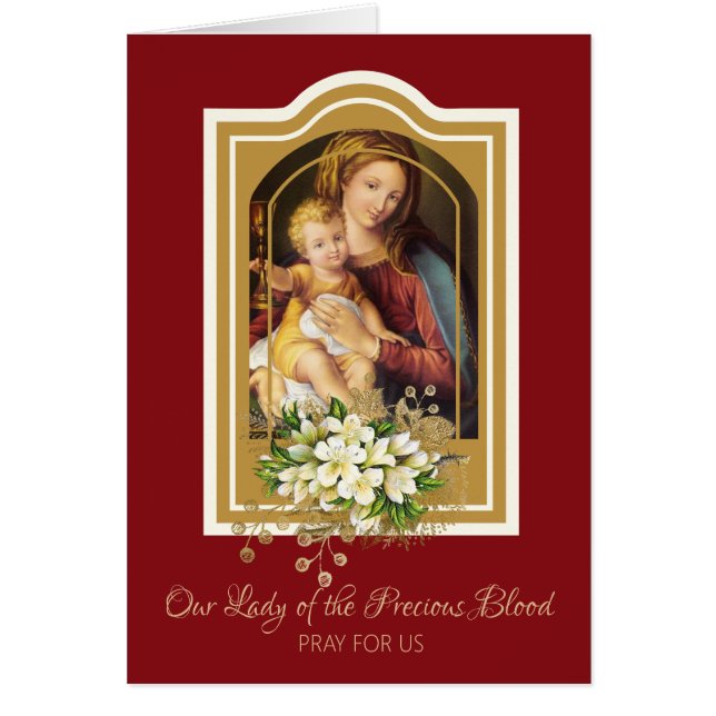 Religious Virgin Mary Jesus Precious Blood (Front)