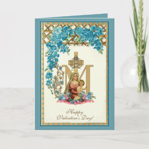 Religious Virgin Mary Jesus Valentine's Day Card