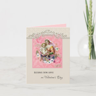 Religious Virgin Mary Jesus Valentine's Day Holiday Card