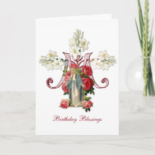 Religious Virgin Mother Mary Catholic Vintage Card