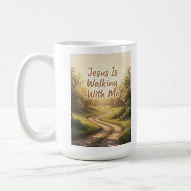 Religious Walking with Me Coffee Mug (Left)