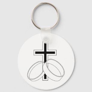 Religious Wedding Invitation Key Ring