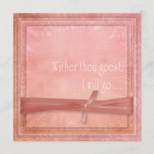 Religious Wedding Whither Thou Goest Invitation