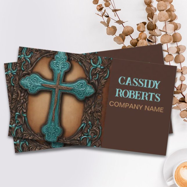 Religious Western Country Bible Cross Christian  Business Card (Religious Western Country Bible Cross Christian Business Card)